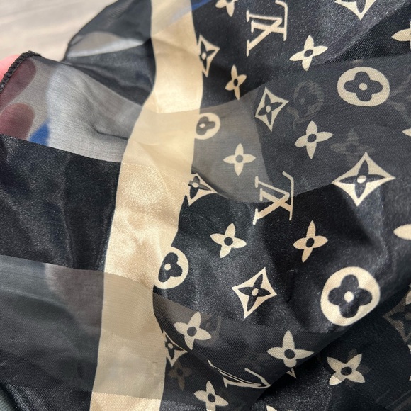 Louis Vuitton Silk Square Monogram Scarf - Picture 7 of 8